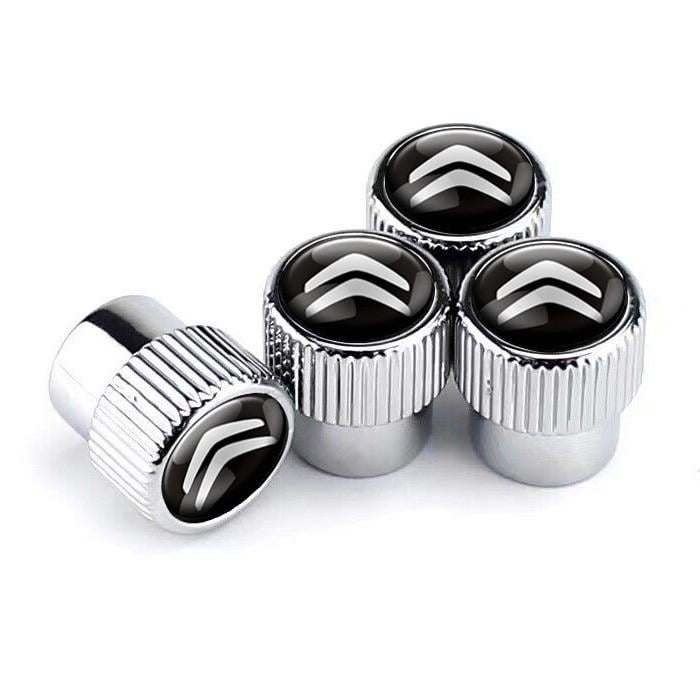 Набор защитных колпачков на ниппель SUNROZ Caps для Ситроен Premium Style Silver Citroen 4 шт. (A-67617)