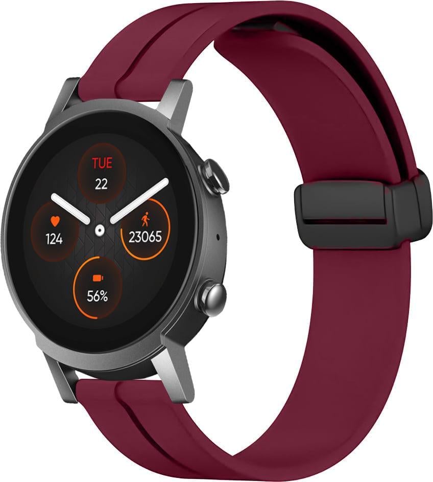 Ремешок для смарт-часов Rysta для Mobvoi TicWatch E3 Wine (41668-42) Ремешок для смарт-часов Rysta для Mobvoi TicWatch E3 Wine (41668-42)