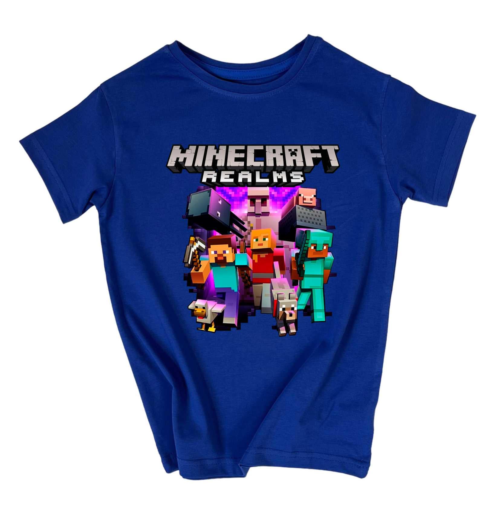Футболка дитяча TM Spinogriz СПИ2024 Minecraft 152 см Синій (19217498)