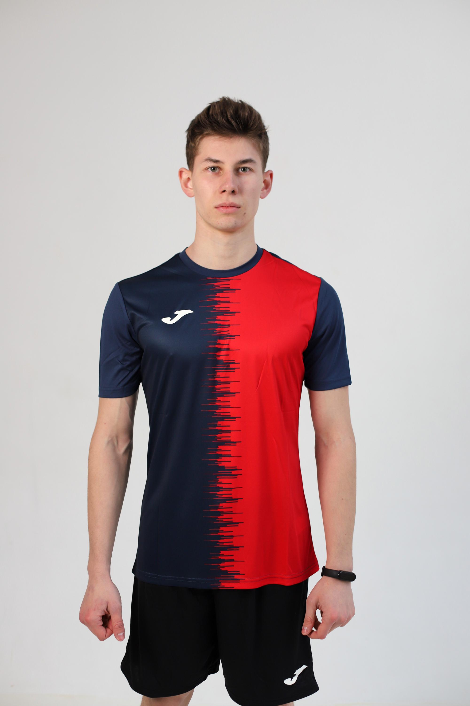 Футболка Joma 103240.336 City Ii Short Sleeve T-Shirt M Navy/Red (8445757240361)