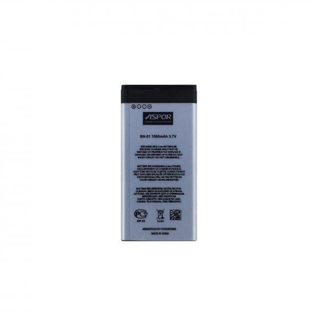 Аккумулятор Aspor для Nokia BN-01 X Dual SIM (1860523175)