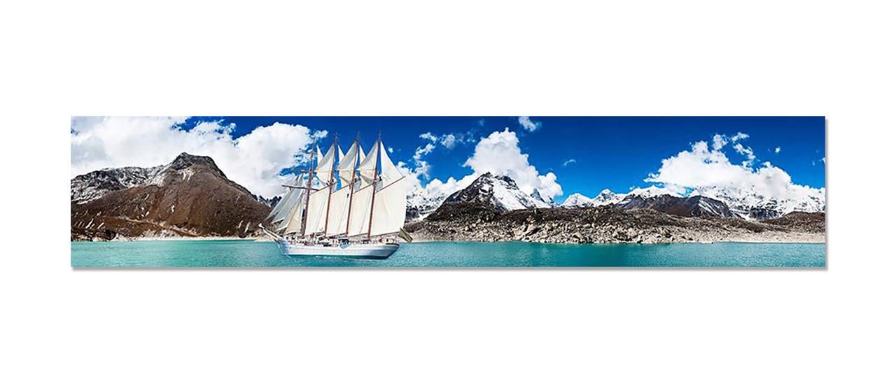 Наклейка виниловая на кухню Zatarga Корабль с белыми парусами 600х3000 мм (1294193525)