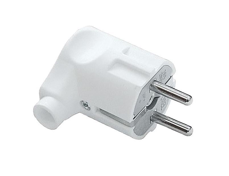 Вилка B16 TechnoSystems євро з/до біла кутова моноблочна (5502500)