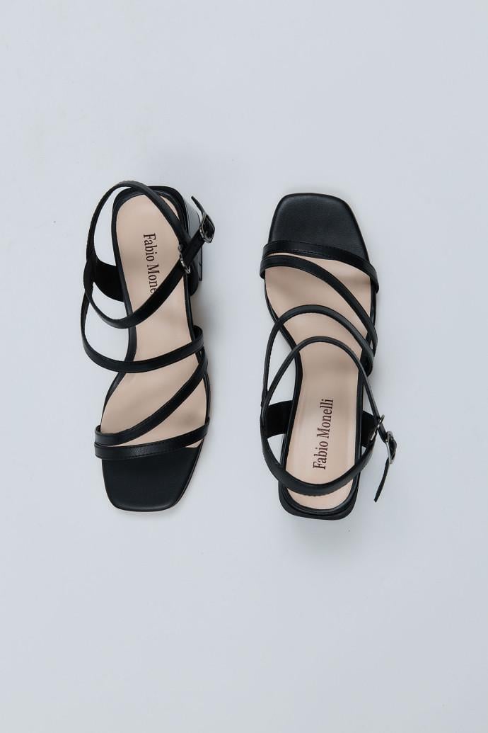 Босоножки женские Fabio Monelli кожаные р. 41 Черный (197383) - фото 5