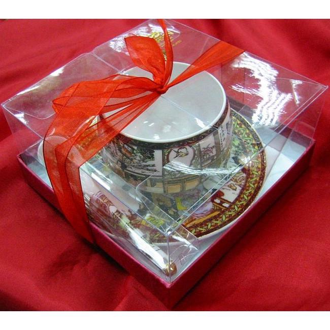 Набор фарфоровой живописи чашка 210 мл/d-блюдца 14 см (22570)