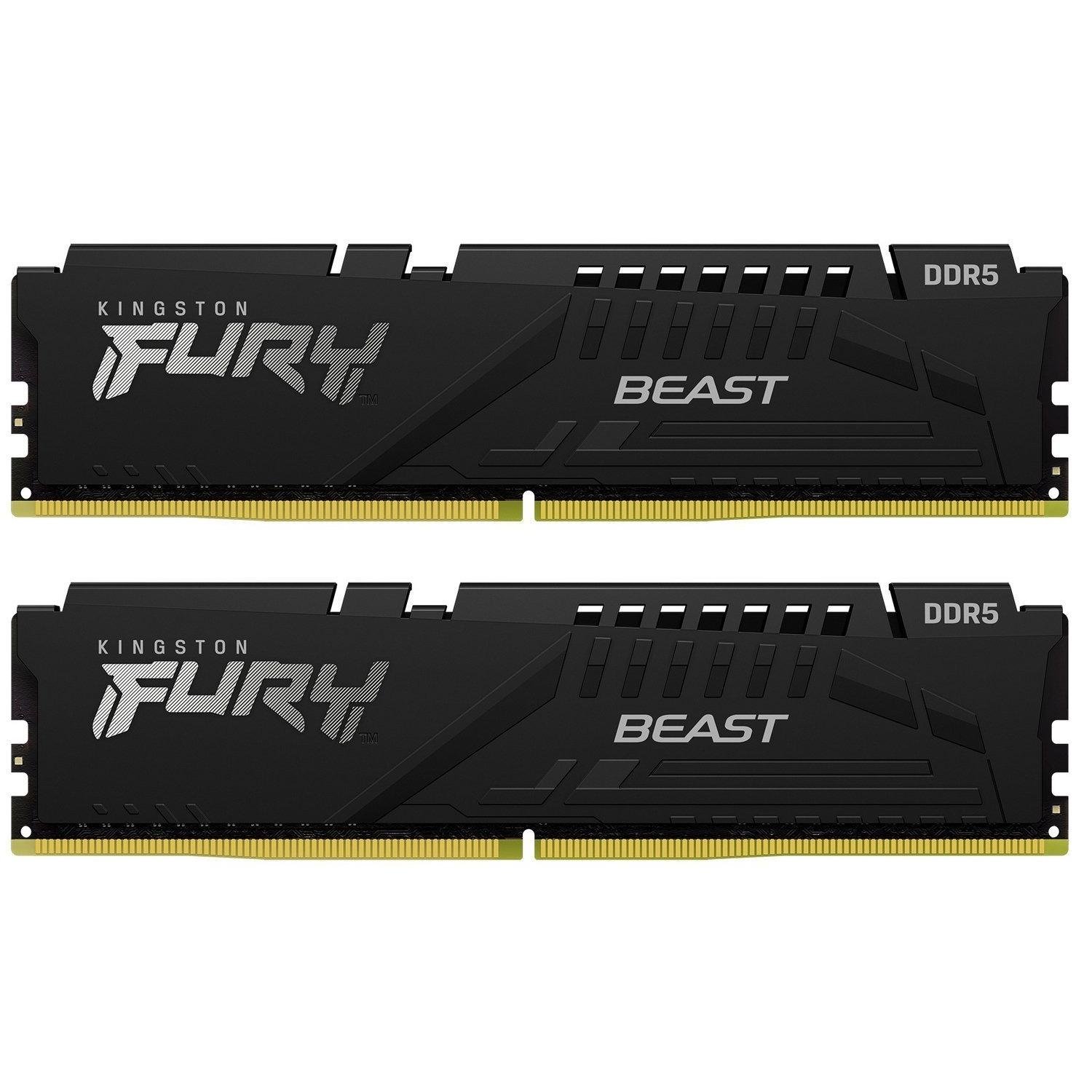 Оперативная память Kingston Fury Beast DDR5 16 Гб KIT 6000 MHz Black (KF560C36BBEK2-16)