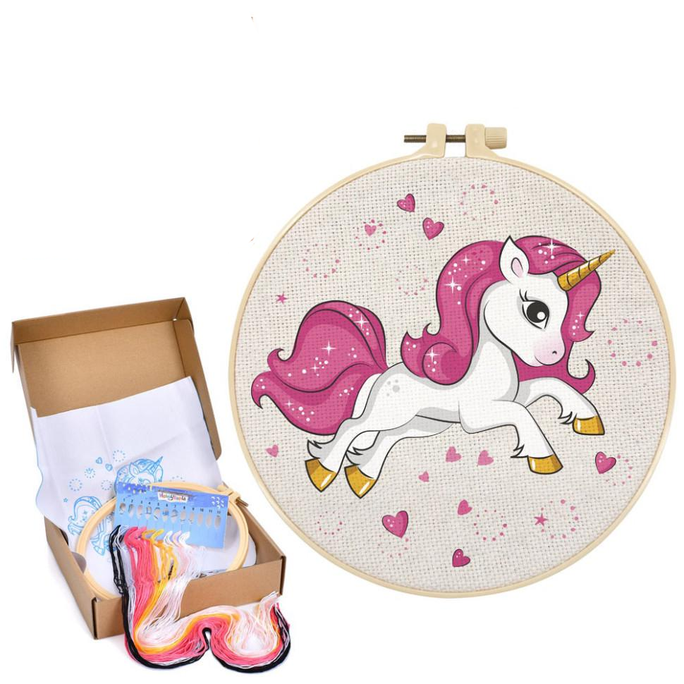 Дитячий набір для вишивання Єдиноріг DYEK1014 п'яльце 20 см (RLT47246) Дитячий набір для вишивання Єдиноріг DYEK1014 п'яльце 20 см (RLT47246)
