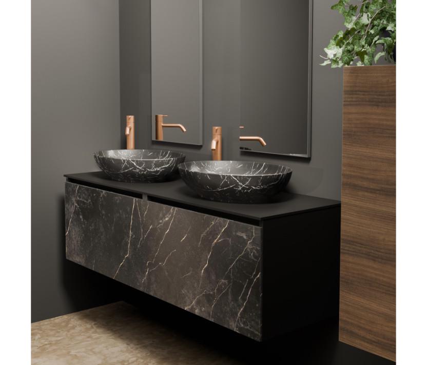 Раковина на стільницю RIHO Livit Marble Bowl з донним клапаном 39,5х52 см Black matt (W031004M01 + 215383) - фото 2 Раковина на стільницю RIHO Livit Marble Bowl з донним клапаном 39,5х52 см Black matt (W031004M01 + 215383) - фото 2