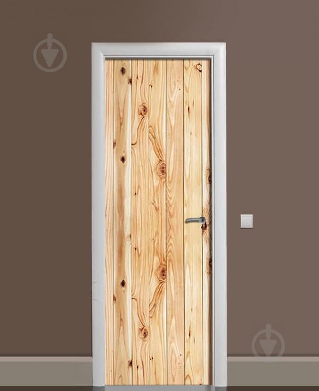 Наклейка на двері Zatarga «Фактурне дерево» 650х2000 мм вінілова 3Д наклейка декор самоклеюча