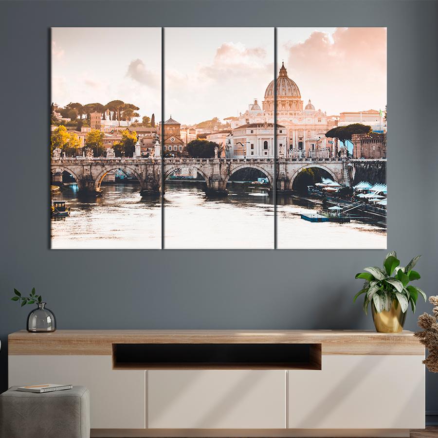 Картина город Знаменитый Собор Святого Петра 156x100 см (A612-3)