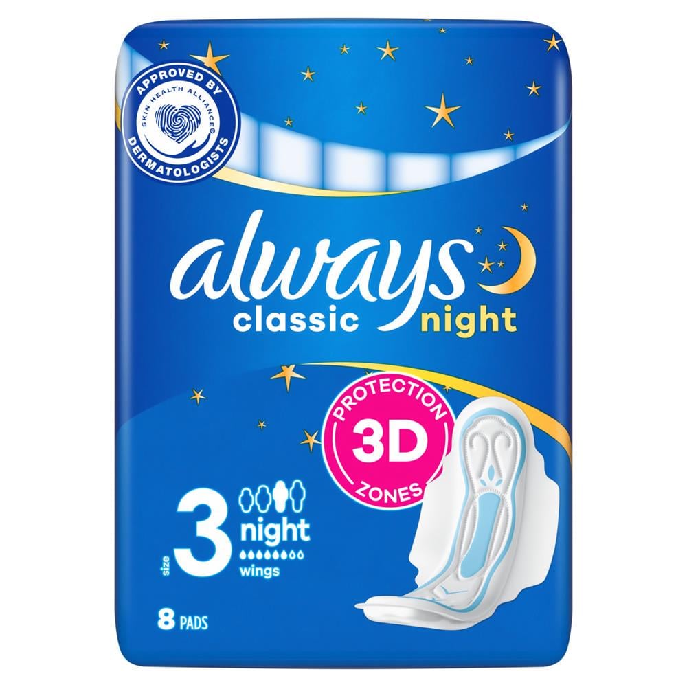 Прокладки гігієнічні Always Classic Night Single 8 шт. (30849309)
