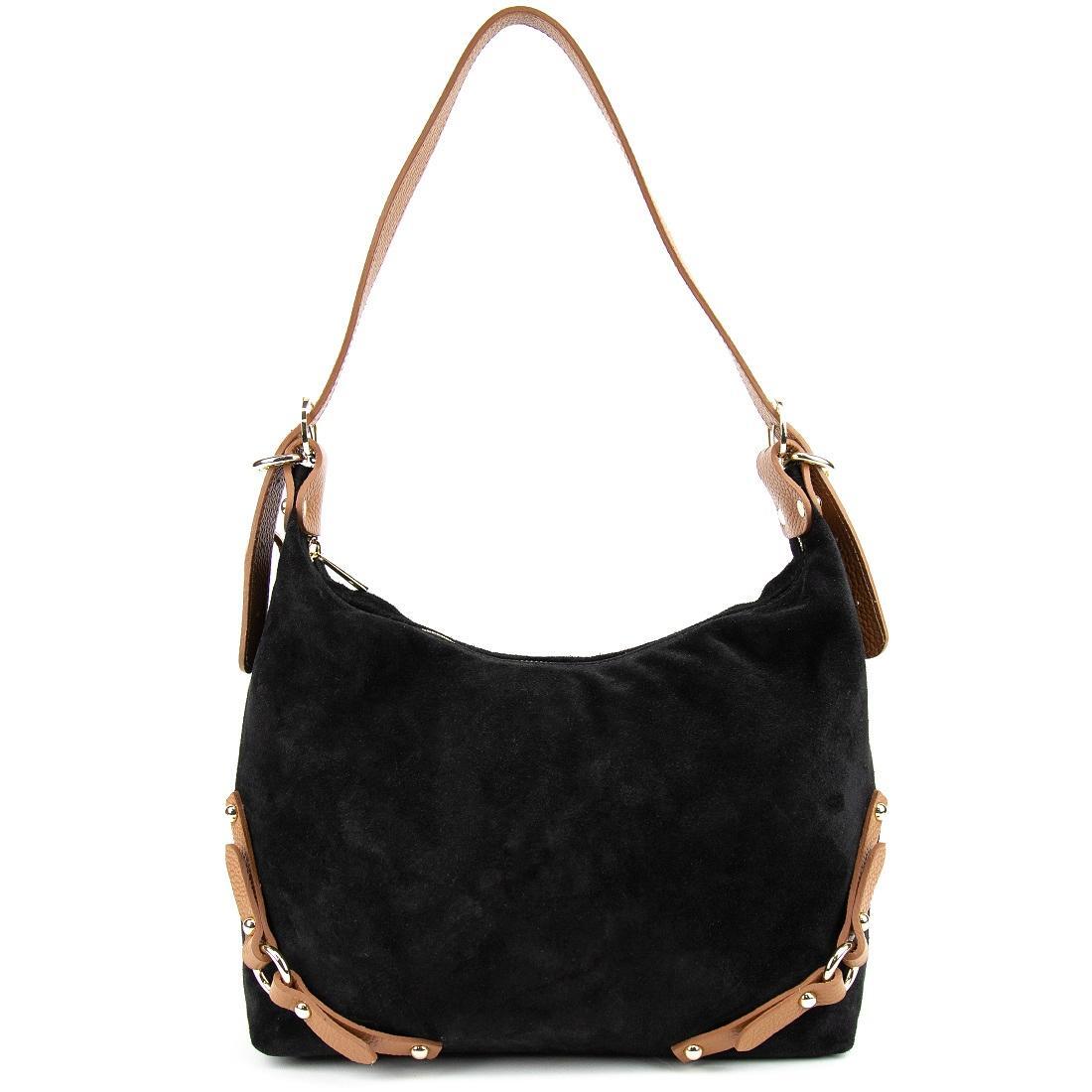 Жіноча сумка Royal Bag F-IT-86112A замшева Чорний (8105) - фото 3 Жіноча сумка Royal Bag F-IT-86112A замшева Чорний (8105) - фото 3