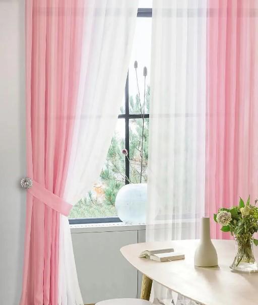 Шторки шифон 3x2,7 м 2 шт. Розовый (006/017дк) Шторки шифон 3x2,7 м 2 шт. Розовый (006/017дк)