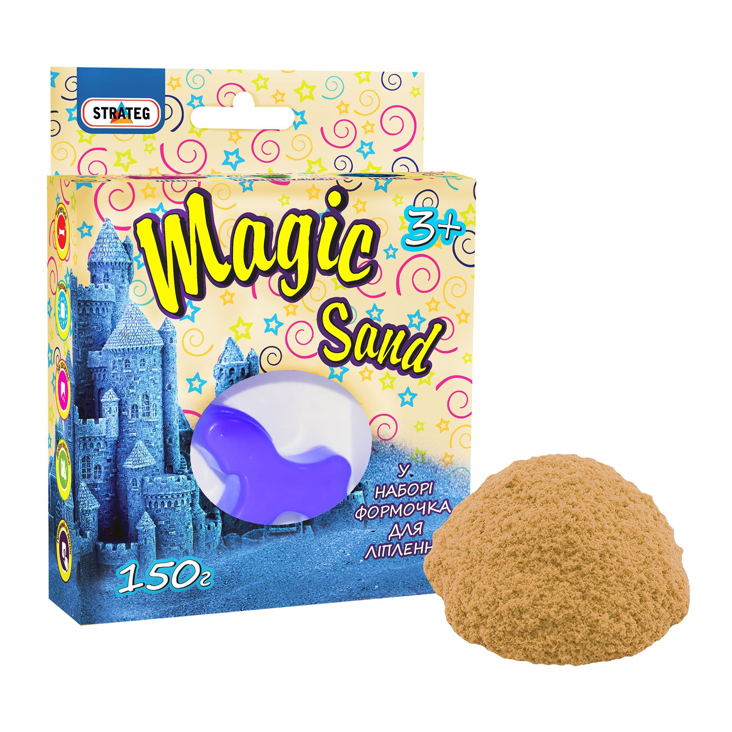 Кинетический песок Strateg Magic Sand 150 г с формочкой Классический (39301)