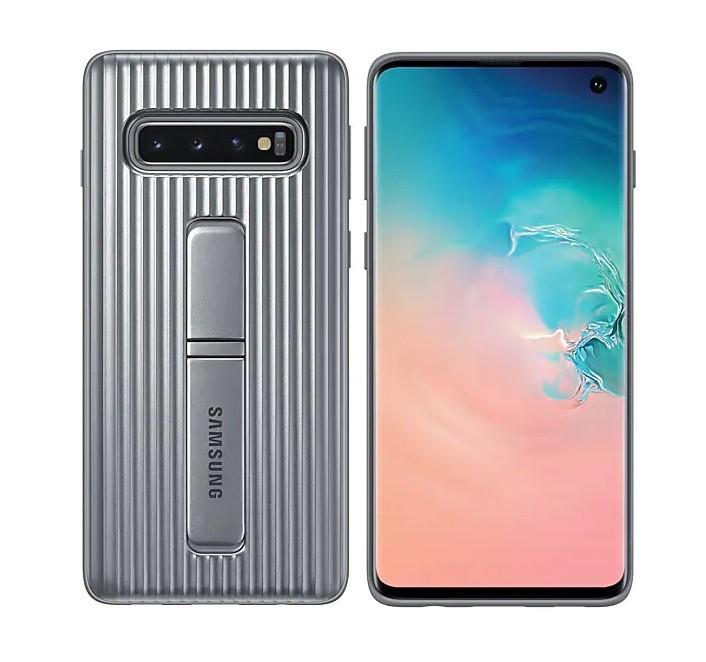 Чехол противоударный с подставкой Official Protective Rugged Standing Cover G973 EF-RG973CSEG для Samsung Galaxy S10 Silver Чехол противоударный с подставкой Official Protective Rugged Standing Cover G973 EF-RG973CSEG для Samsung Galaxy S10 Silver