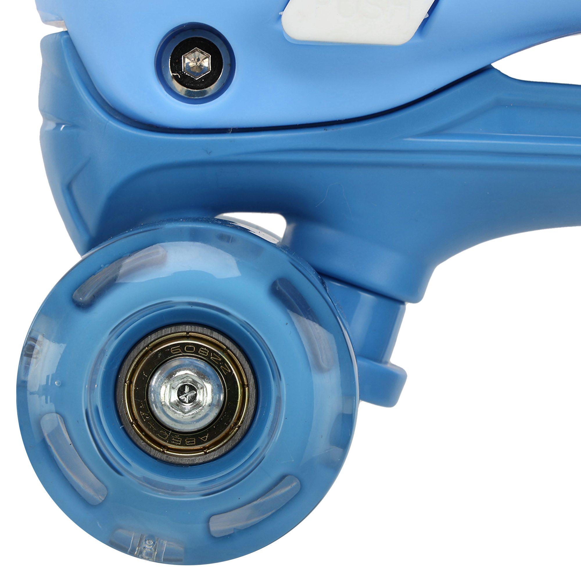 Ролики квады раздвижные FEI BAO 318-2 колеса светящиеся р. 35-38 Синий (318-2_Синий_M_(35-38) - фото 7 Ролики квады раздвижные FEI BAO 318-2 колеса светящиеся р. 35-38 Синий (318-2_Синий_M_(35-38) - фото 7