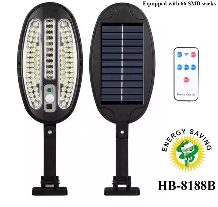 Світильник вуличний Solar Sensor Light HB-8188A на сонячній батареї з датчиком руху та пультом (236ef1af) - фото 2