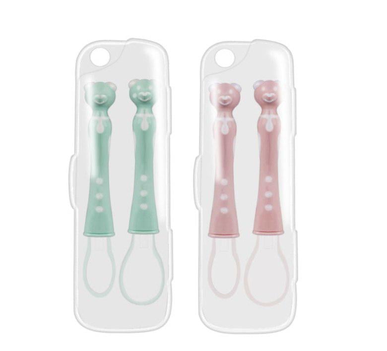 Набор силиконовых ложечек Мишки в футляре Бирюзовый (142505) - фото 2 Набор силиконовых ложечек Мишки в футляре Бирюзовый (142505) - фото 2