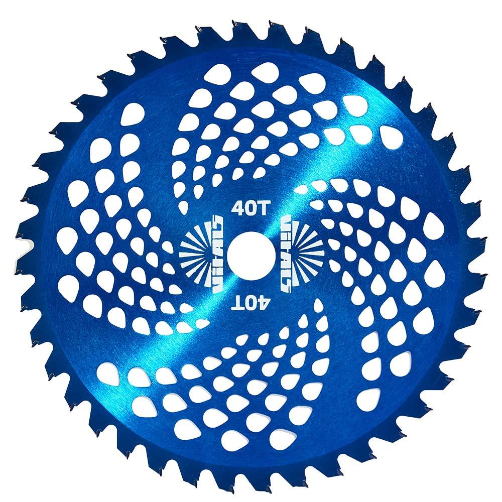 Нож к мотокосе Vitals 40 зубцов из нержавеющей стали/с гальваническим покрытием Синий (87428)