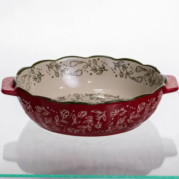 Форма для выпекания Vintage фарфоровая 900 мл Красный (147-107-HM04-06) - фото 4 Форма для выпекания Vintage фарфоровая 900 мл Красный (147-107-HM04-06) - фото 4