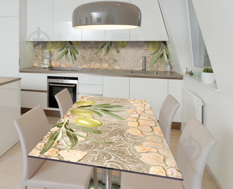 Наклейка 3Д виниловая на стол Zatarga «Оливки во дворе» 650х1200 мм (Z184026/1st)