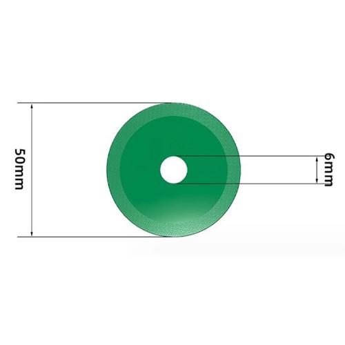 Диск алмазний для різання скла/кераміки двосторонній 50 мм Green (927092) - фото 3 Диск алмазний для різання скла/кераміки двосторонній 50 мм Green (927092) - фото 3