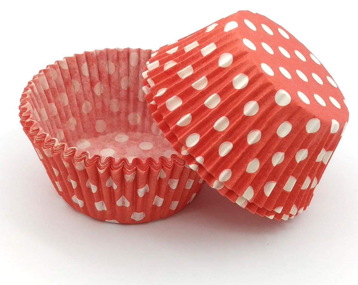 Форма для випічки кексів/капкейків Горох паперові Червоний/Білий (19572069)