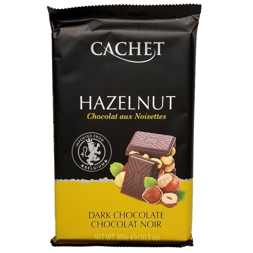 Шоколад Черный Cachet Hazelnut какао фундук 300 г (21649)