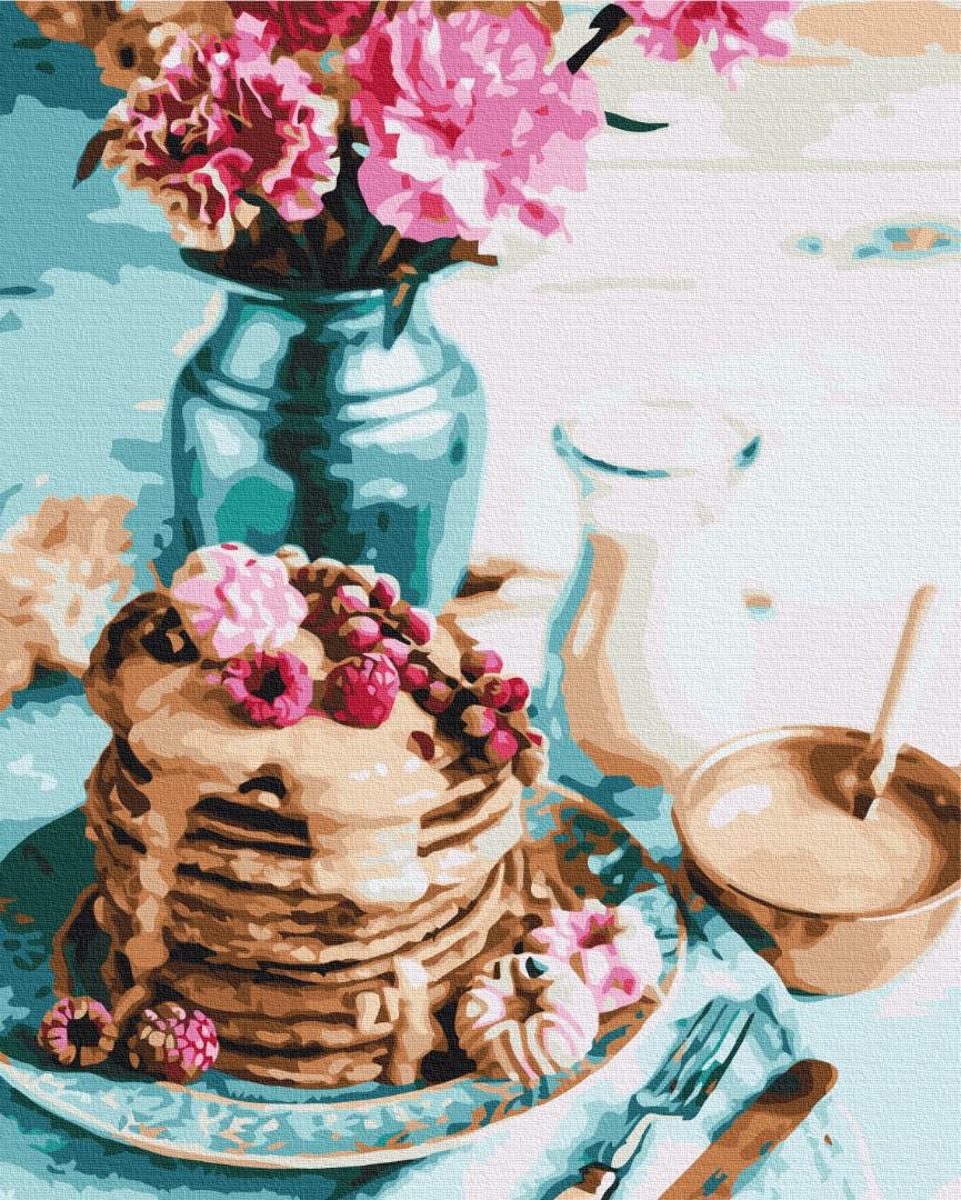 Картина за номерами Brushme Преміум Панкейки на сніданок 40x50 см (PBS34848)