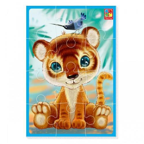 Пазлы мягкие Vladi Toys VT1103-93 Тигренок А5 12 эл.
