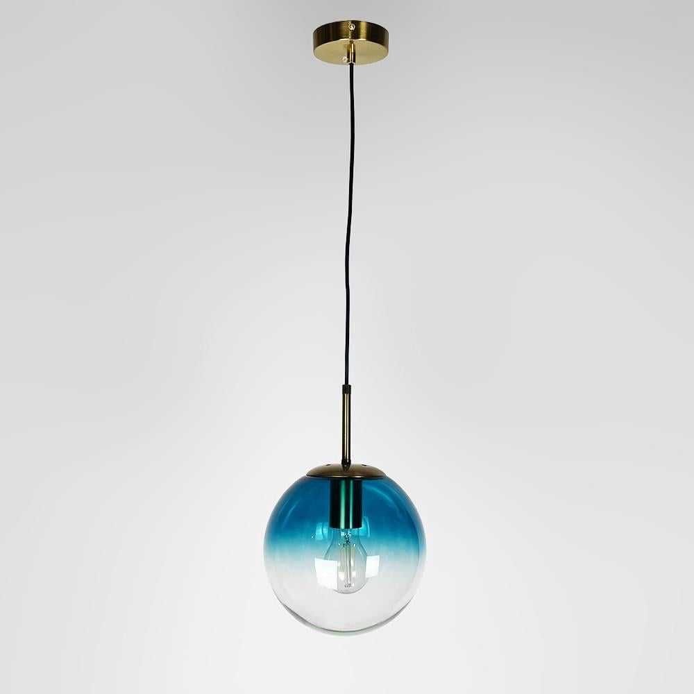 Підвіс зі скляним плафоном з блакитним градієнтом Ø 20 см (AA321-200 Blue)