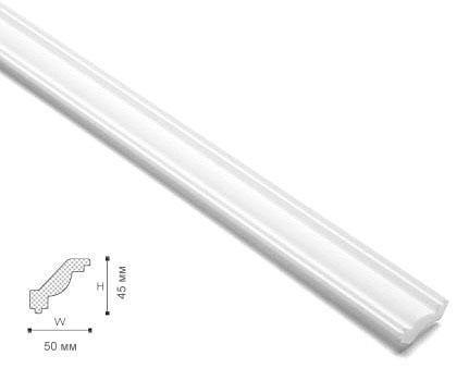 Стельовий плінтус гладкий NMC J 2000х50х45 мм (44468) - фото 2