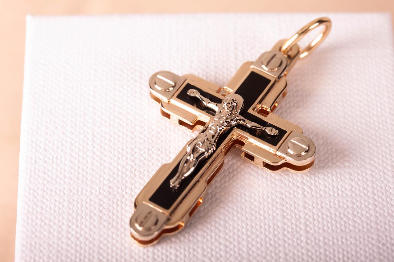 Мужской крест из желтого и белого золота с эмалью (1623497318) - фото 3 Мужской крест из желтого и белого золота с эмалью (1623497318) - фото 3