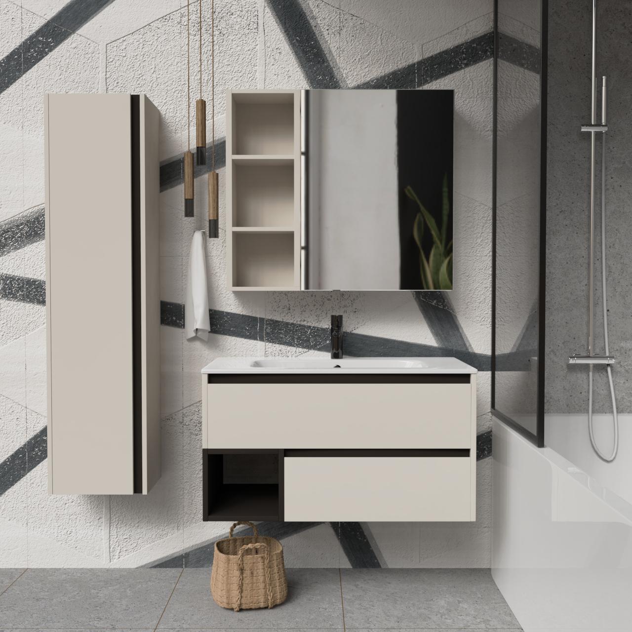 Тумба підвісна з раковиною MVK Vostok Craft 100 В2 1000х450х530 мм Кашемір (c2100km) - фото 4 Тумба підвісна з раковиною MVK Vostok Craft 100 В2 1000х450х530 мм Кашемір (c2100km) - фото 4