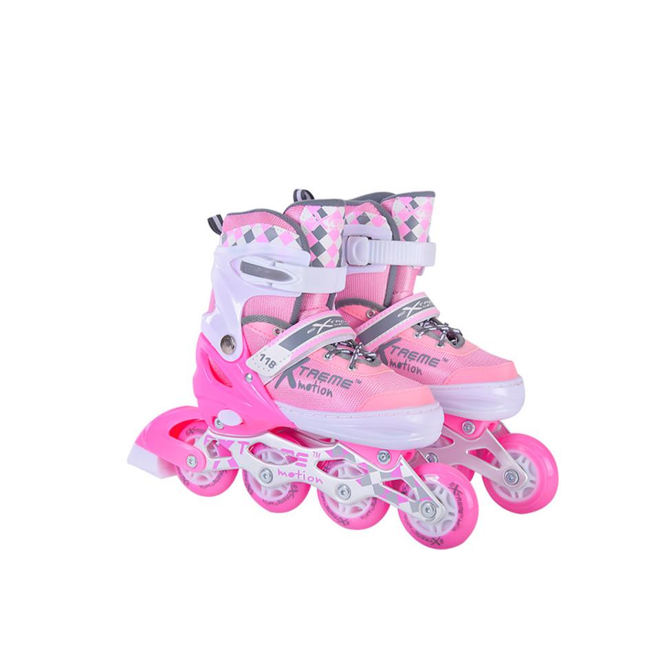 Ролики раздвижные Bambi R2051 S 30-33 Розовый (46255s56502) Ролики раздвижные Bambi R2051 S 30-33 Розовый (46255s56502)