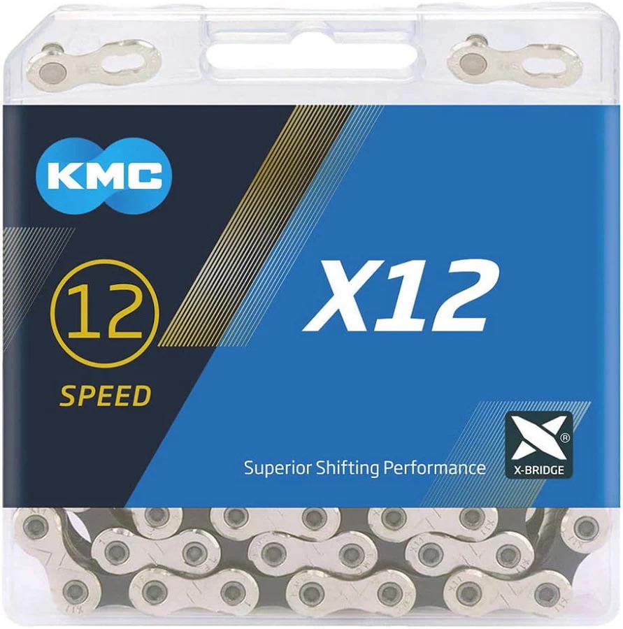 Цепь велосипедная KMC X-12 126 звеньев Silver/Black (KMC X-12 )