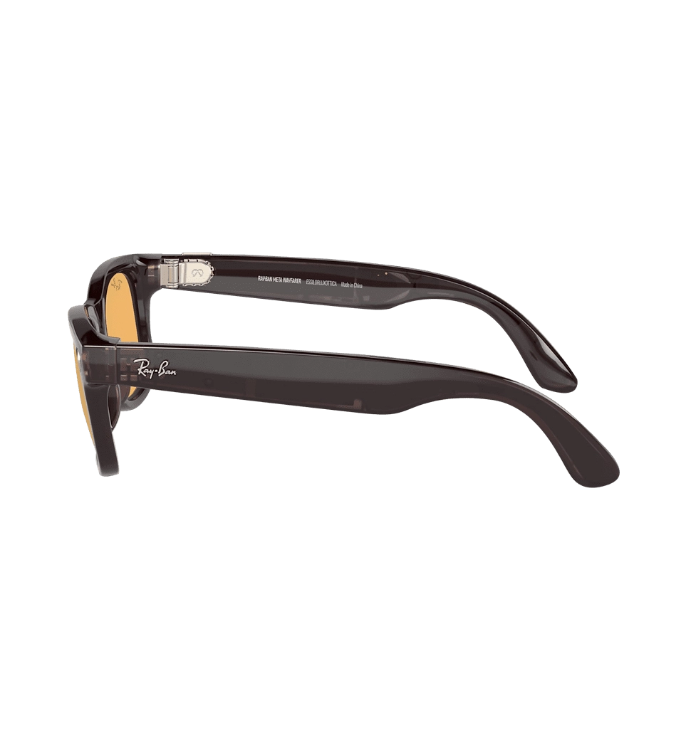 Смарт-очки Ray-Ban Meta Wayfarer Shiny Rebel Black Frame Amber Lenses RW4006 675385 50-22 - фото 2