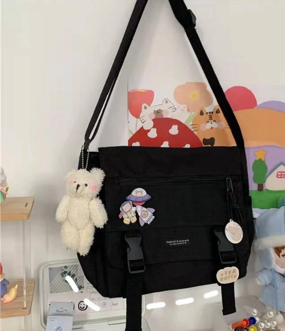 Сумка для университета школы в стиле K POP Черный (А529) - фото 3