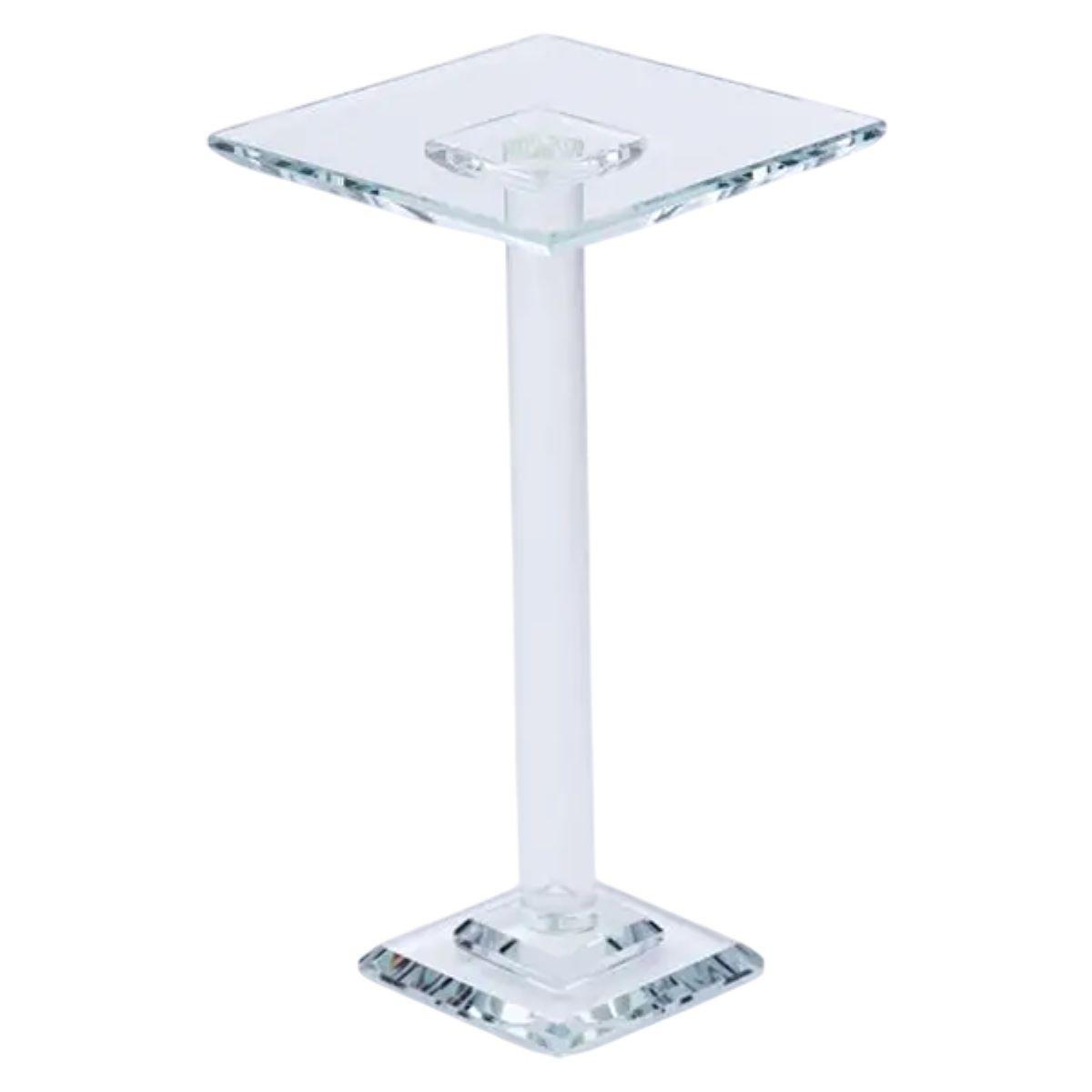 Тортовница квадратная стеклянная на ножке HP-4-72L 12х12х23 см (A-034110) - фото 3 Тортовница квадратная стеклянная на ножке HP-4-72L 12х12х23 см (A-034110) - фото 3