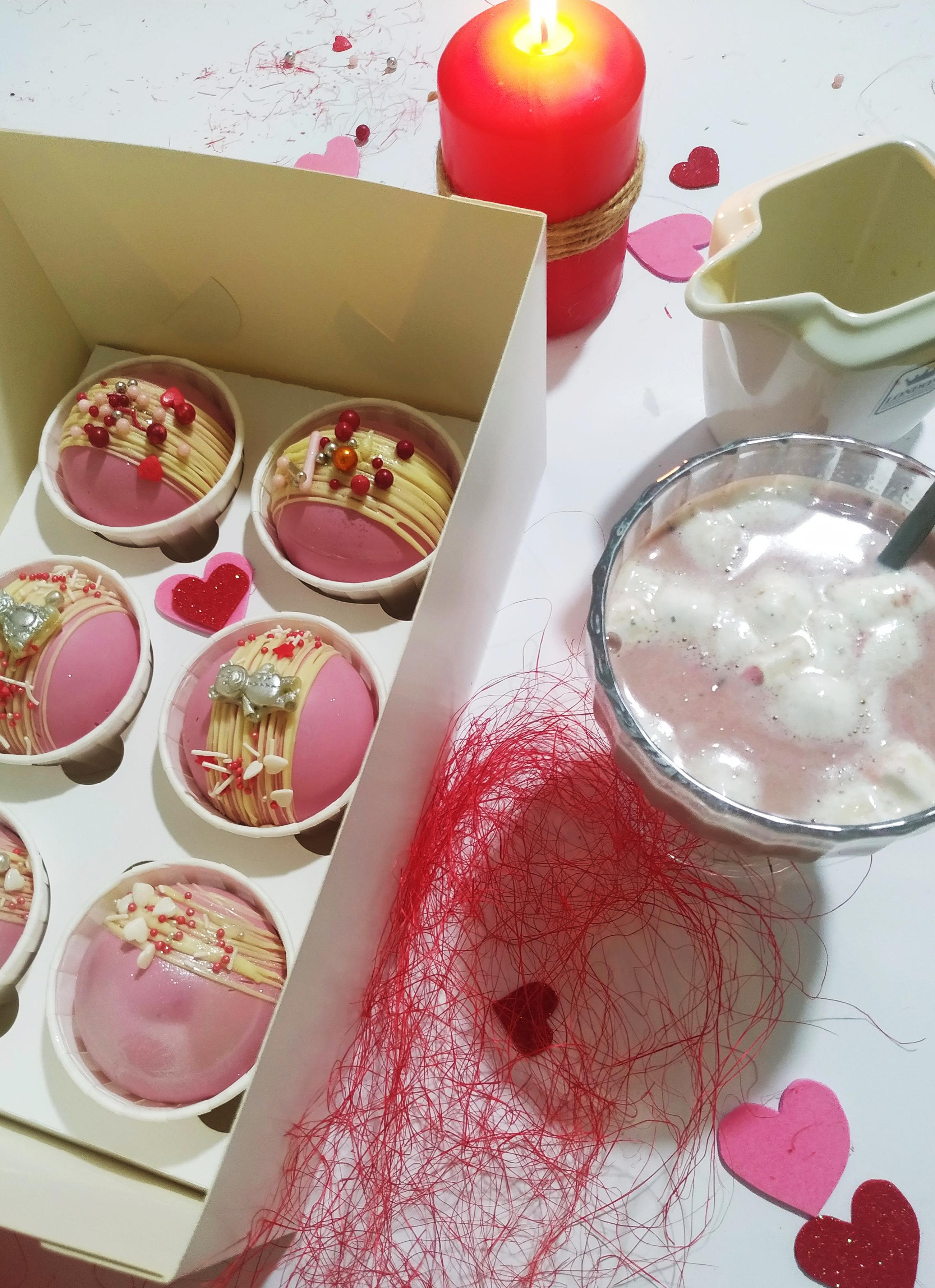 Набор шоколадных бомбочек Mr.Plum Рink bear 6 шт. d 5,5 см 240 г - фото 7