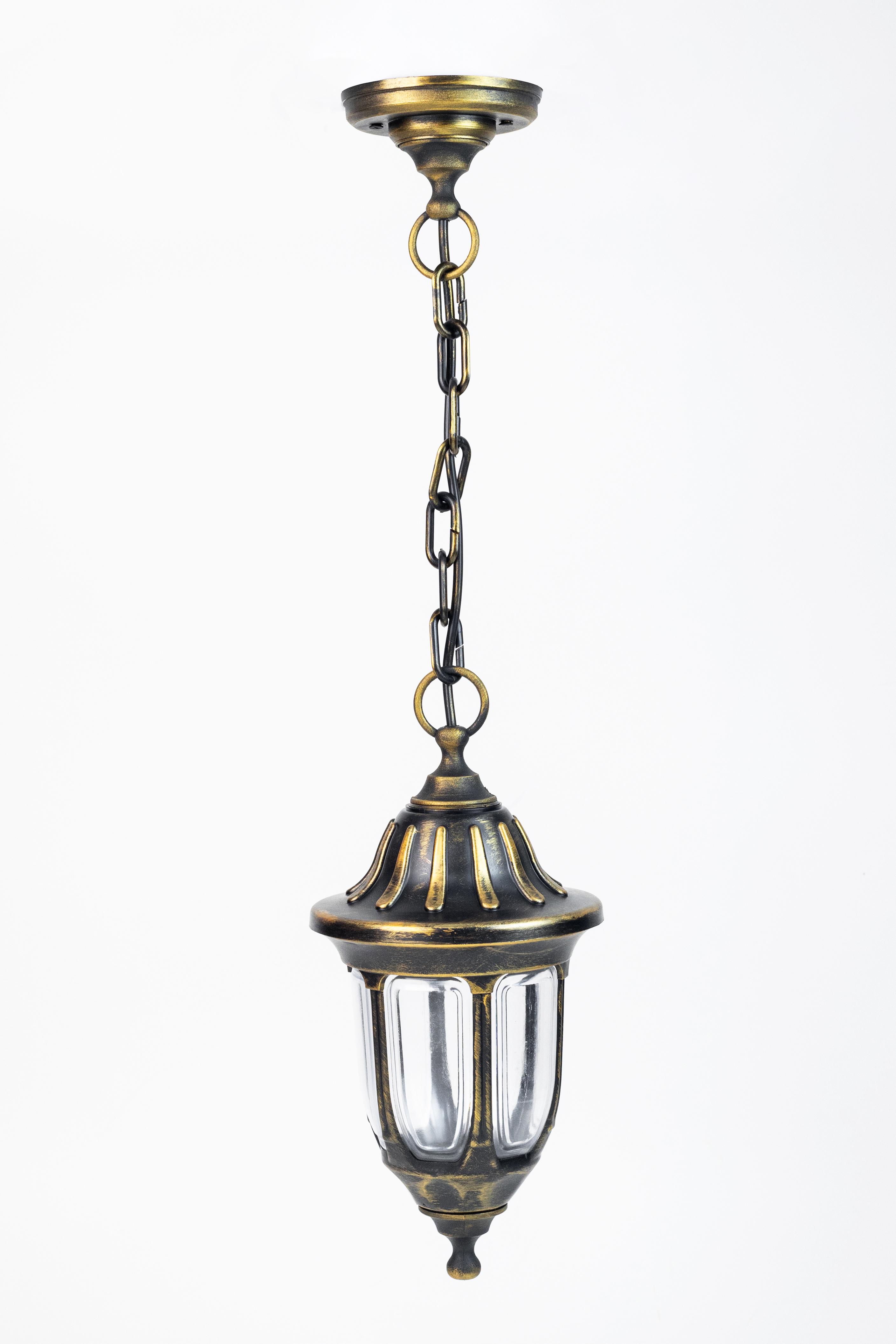 Світильник вуличний Фараон антивандальний садовий з прозорим плафоном Мідний