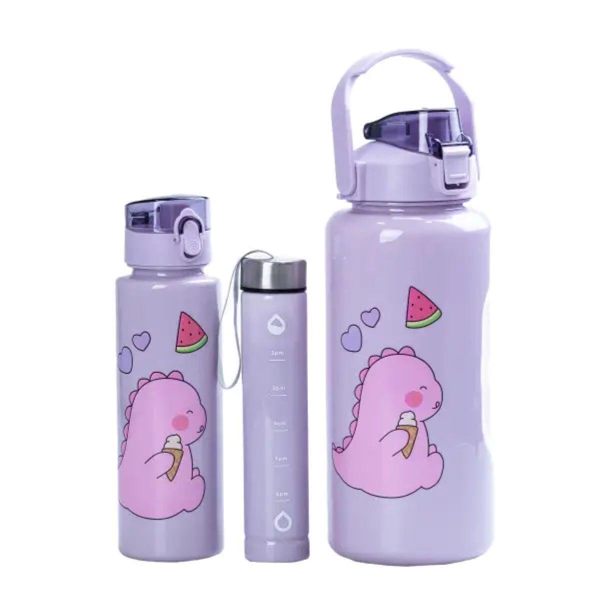 Набор многоразовых бутылок Дракоша 3в1 0,3/0,7/2 л Фиолетовый (3958) Набор многоразовых бутылок Дракоша 3в1 0,3/0,7/2 л Фиолетовый (3958)