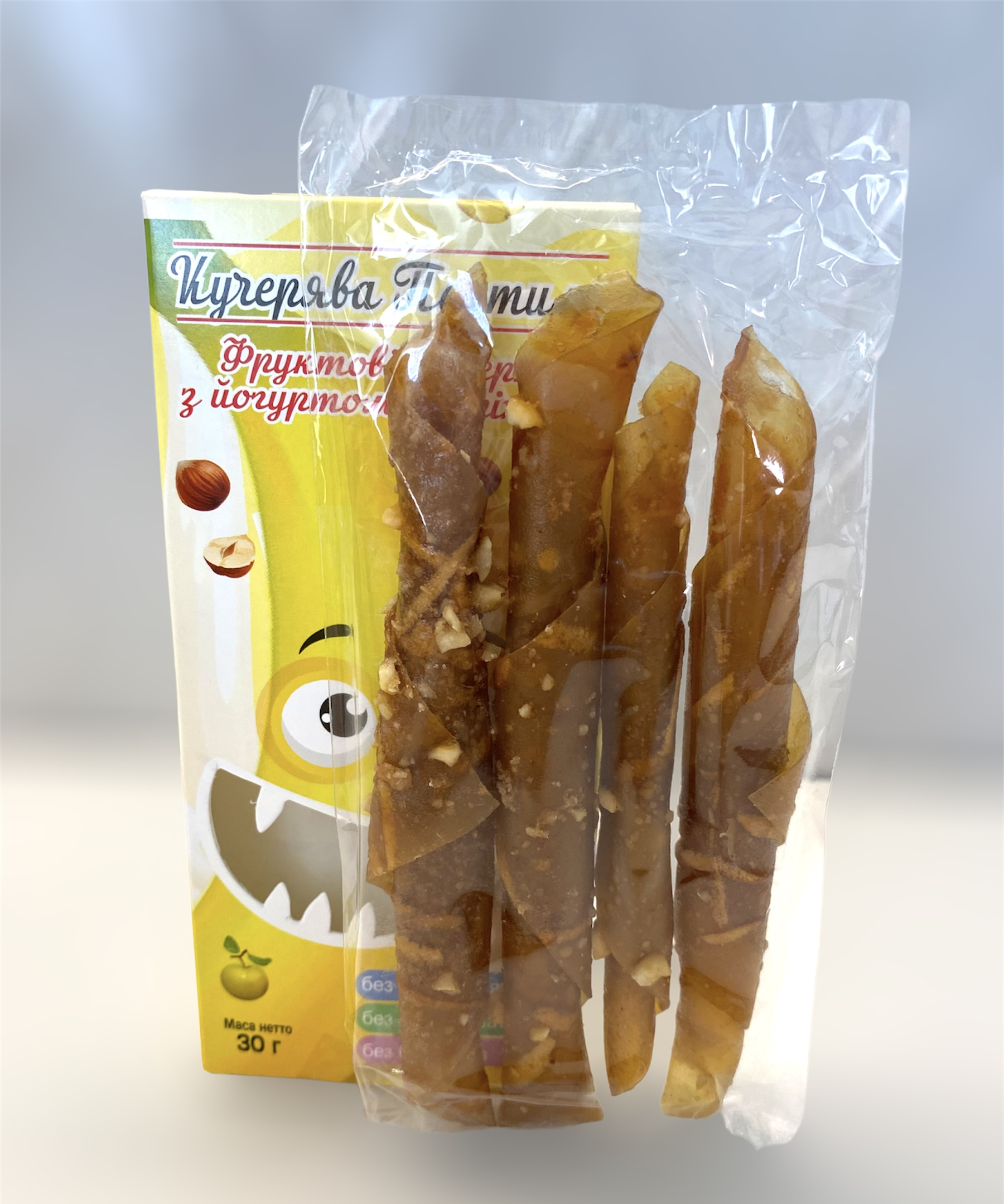 Натуральні цукерки Кучерява Пастила з йогуртом/ бананом та фундуком - фото 2 Натуральні цукерки Кучерява Пастила з йогуртом/ бананом та фундуком - фото 2
