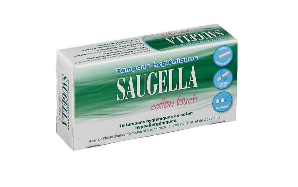 Тампони міні Saugella Cotton Touch гігієнічні з екстрактами чебрецю та календули 16 шт. - фото 1