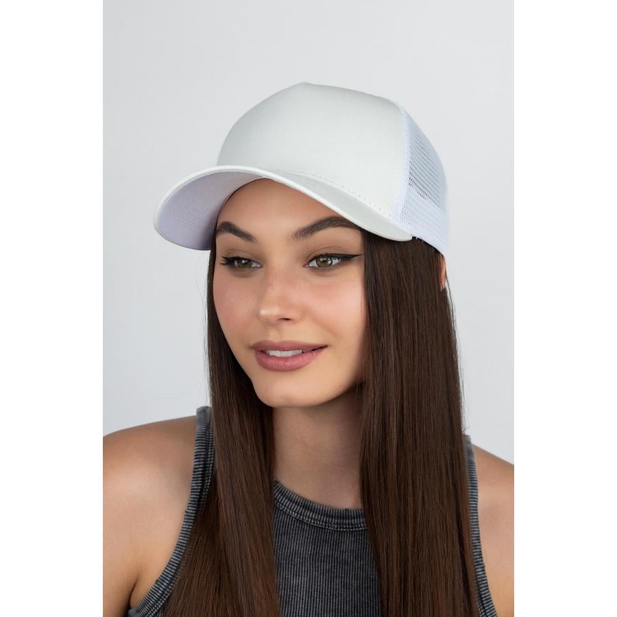 Бейсболка пятиклинка с сеткой котоновая пустая на регуляторе Braxton 1541-1 One size Белый (303688)
