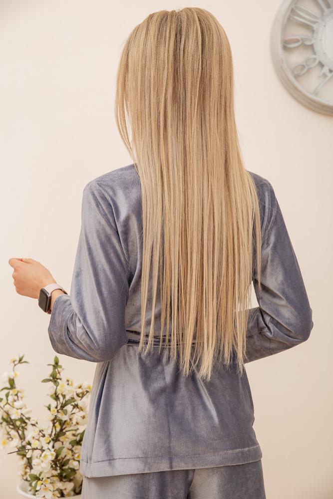 Пиджак женский велюровый Kamomile 115R363-17 р. 36-38 Серый - фото 4 Пиджак женский велюровый Kamomile 115R363-17 р. 36-38 Серый - фото 4