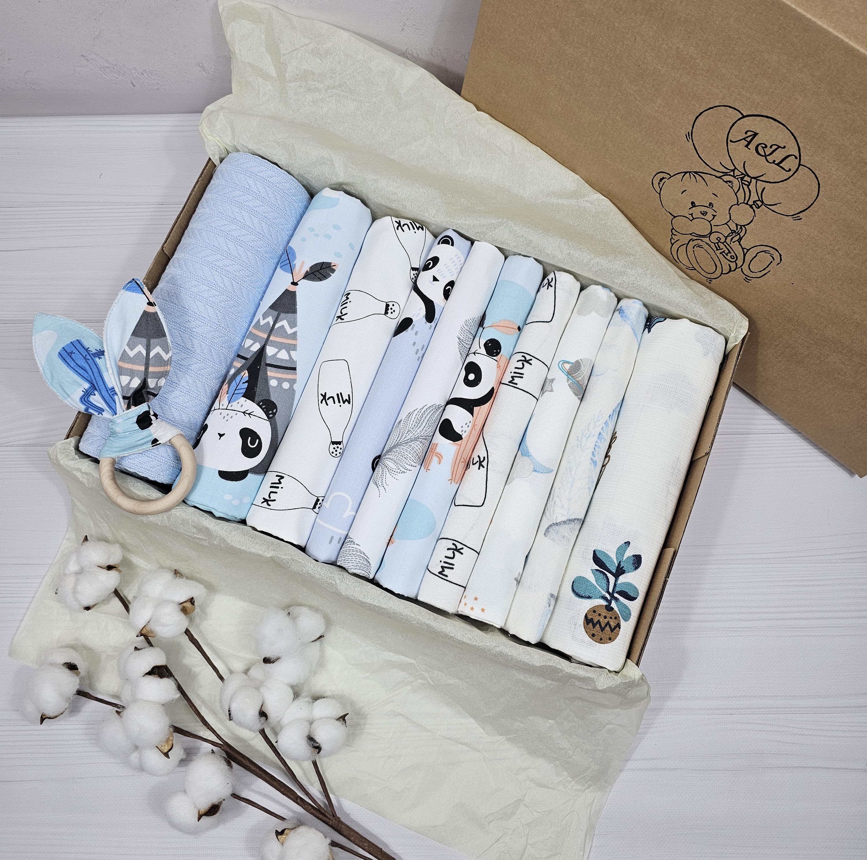Набор для новорожденного a.l.babybox Панда индеец плед/пеленки/игрушки (25983011)