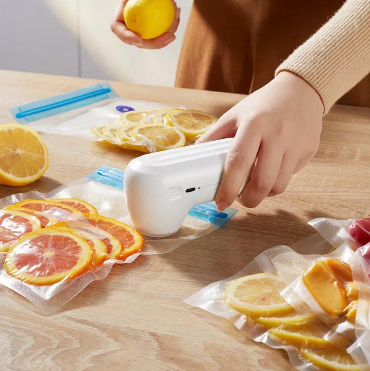 Вакууматор Jingchu Mini Vacuum Machine 25W 1200 mAh Type-C White (JC-ZKJ01) - фото 2 Вакууматор Jingchu Mini Vacuum Machine 25W 1200 mAh Type-C White (JC-ZKJ01) - фото 2