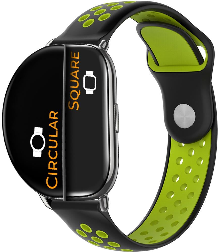 Ремешок Sport для ZEPP E Square/Circular Black Green (26327-4A)