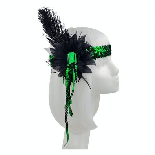 Резинка на голову Ретро SETA Decor 19-1051GR-BLK